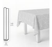 Oryx mantel hule rectangular geometrico gris. impermeable antimanchas