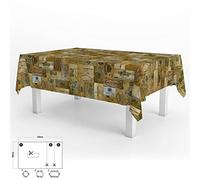 Oryx Hogar Mantel hule rectangular Tablones Vino Impermeable antimanchas PVC Recortable 140x250 cm