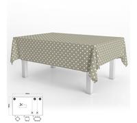 Oryx mantel hule rectangular topos beige impermeable antimanchas pvc 1