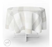 Oryx mantel hule redondo cuadros beige impermeable antimanchas pvc Ø