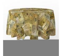 Oryx Hogar – Mantel hule redondo Tablones Vino – PVC impermeable antimanchas – Ø 140 cm