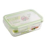Oryx Hogar - Recipiente hermético de cristal rectangular 1850 ml, 23 x 16.5 x 8.5 cm