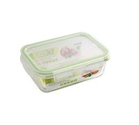 Oryx Hogar Recipiente hermético cristal rectangular 330 ml, 13.9 x 10.5 x 5.6 cm