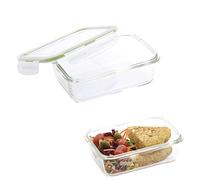 Oryx Hogar Recipiente hermético de cristal rectangular 850 ml 19.5 x 13.3 x 6.7 cm