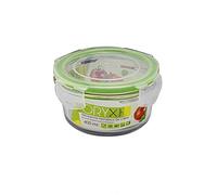 Oryx Hogar Recipiente hermético de cristal redondo 400 ml Ø 125 x 7 (alt) cm