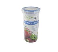 Oryx Hogar - Recipiente hermético plástico redondo 1.200 ml Ø 12 x 19 cm