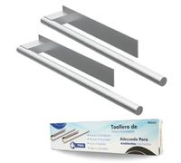 ORZAC® 2 Toalleros Adhesivos Plateados Baño Sin Taladro 39 cm, Acero Inoxidable, Barra para Toallas con Adhesivo 3M y Gancho de Regalo