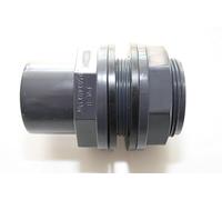 Osaga PVC U paso 40 mm 50 x 40 x 1 3/4" con manguito adhesivo y rosca exterior/filtro de estanque