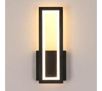 Osairous Aplique de Pared Interior LED, Lámpara de Pared 6W 1800LM, 3000K | Luz de Pared Negra Moderna en Acrílico , Iluminación de Pared para Dormitorio, Pasillo, Escalera, 32CM