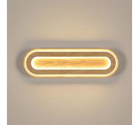 Osairous Aplique de Pared LED Interior, 40CM Moderno de Madera Lámpara de Pared, Luz de Pare para Dormitorio, Sala de Estar, Pasillo, 3000K Luz Cálida