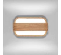 Osairous Aplique de Pared LED, Moderno Lámpara de Pared Interior, Luz de Pare Color Maderapara Dormitorio, Sala de Estar, Pasillo, 6500K Luz Blanca, 27cm