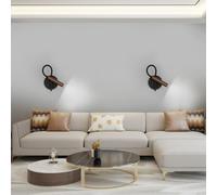 Osairous Lampara de Pared, 2 Piezas Lampara de Lectura, 6500K | Rotación Flexible de 360°, Apliques Pared Interior in Aluminio para Dormitorio Sala de Estar