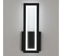 Osairous Lámpara de Pared LED Interior, Apliques de Pared 16W 1800LM, 6500K | Luz de Pared Negro Moderna en Acrílico, Iluminación de Pared Dormitorio para Sala de Estar Pasillo Escalera 32CM