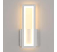 Osairous Lámpara de Pared LED Interior, Apliques de Pared 16W 2000LM 3000K | Luz de Pared Blanco Moderna en Acrílico, Iluminación de Pared Dormitorio para Sala de Estar Pasillo, 32CM