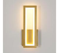 Osairous Lámpara de Pared LED Interior, Apliques de Pared 16W 2000LM, 3000K | Luz de Pared Oro Moderna en Acrílico, Iluminación de Pared Dormitorio para Sala de Estar Pasillo Escalera, 32CM