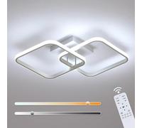 Osairous Lámpara de Techo Regulable, 50W 5625LM Plafon LED Techo con Mando a Distancia 3000K-6500K, Luz de Techo Salon Cuadrado Moderno para Dormitorio Cocina Comedor Pasillo, 64CM