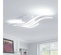 Osairous Lampara Techo LED, 32W 3600LM Plafon LED Techo Moderno Curvada de Diseño,Lampara Techo Dormitorio para Cocina Estudio Pasillo, Luz Blanca Fría 6500K, 60CM