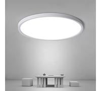 Osairous Lamparas de Techo, Ø30cm 24W Plafon LED Techo, Lampara Techo Dormitorio IP44, 6500k 2160 LM Luz Blanca Fría para Cocina, Dormitorio, Pasillo, Baño, Salón