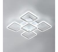 Osairous Plafón LED, 70W Lámpara de Techo LED Acrílico, Diámetro 60CM Candelabro Moderna para Sala de Estar Dormitorio Blanco Frío 6500K