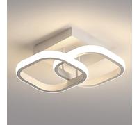 Osairous Plafon LED Techo Salon Moderno,Lámpara de Techo 2137LM 4500K, 29CM | Luz de Techo Dormitorio Cuadrada de Acrílico Blanco para Sala de Estar Comedor Cocina
