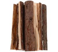 OSALADI 10 Piezas de Leña Decorativa para Chimenea Madera Natural Marrón, Estilo Rústico y Ambiente Realista Adecuado para Interiores y Fogatas