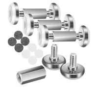 OSALADI 4 Piezas Estabilizador Ajustable de Cabecero para Cama de 56-76mm Diseño Roscado, Protección de Pared y Reducción de Ruido en Acero Inoxidable 304 y Aleación de Aluminio