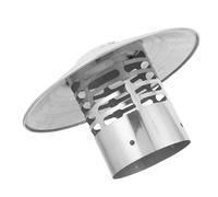 OSALADI Sombrerete Chimenea Sombreros para Chimeneas 75mm Redondo Cónico de Acero Inoxidable Plata Protector de Lluvia y Tubo de Estufa Exterior