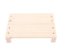 OSALADI Taburete de Madera Compacto 30x20x6 Cm sin Antideslizante, Reposapiés para Escritorio y Cama Alta, Escalón Auxiliar Interior y Exterior, Banco Elevador Personas Mayores