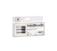 OSAMA Artline - Rotuladores de punta media redonda de 1 mm, juego de 4 rotuladores lavables para decorar y escribir en todas las superficies, colores para papelería y trabajos creativos, resaltan