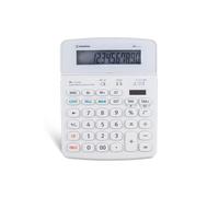 Osama, Big Display - Calculadora de Escritorio para Oficina, 12 Cifras + 3 Dígitos de Memoria y Pantalla LCD Ideal como Accesorios y Material Escolar y Papeleria, Energía Solar, 11x2.5x18 cm, Blanco