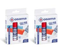 Osama - Pegamento Barra Extra Fuerte, 4 Piezas + 1 Gratis, 10gr - Set Pegamentos Ideal para Material Escolar y Papeleria Oficina - Deslizante sobre Papel, Resistente y Apto para Niños, Fórmula Clásica