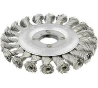 Osborn 202631351 - Cepillo redondo trenzado de alambre de acero inoxidable, 115 x 12 mm
