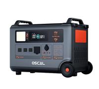 OSCAL PowerMax 3600 Generador eléctrico solar portátil 3600 W, ampliable hasta 57,6 kWh,estación de alimentación solar de 3600 Wh con 4 tomas CA 3600 W, emergencia con control APP para casa