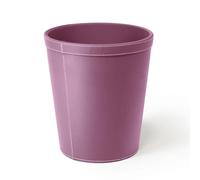 OSCO Cubo de basura de piel sintética, cesta redonda de 12 litros, elegante acabado de cuero para oficina en casa, estudio, baño, escritorio, superficie fácil de limpiar, compacto y elegante