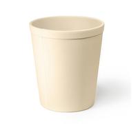 OSCO Cubo de basura de piel sintética, cesta redonda de 12 litros, elegante acabado de cuero para oficina en casa, estudio, baño, escritorio, superficie fácil de limpiar, compacto y elegante