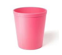 OSCO Cubo de basura de piel sintética - Cesta redonda de papel de 12 litros - Elegante cubo de basura con acabado de cuero para oficina en casa, estudio, baño, escritorio - Superficie fácil de limpiar