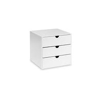 OSCO Cubo de tres cajones de plástico Hi-Gloss - Blanco