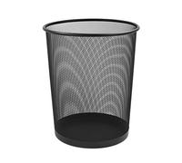 Osco WB35-BLK - Papelera de malla metálica, color negro