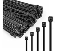 OSDUE 500 Piezas Bridas Nylon Negro UV, 100/150/200/250/300 mm