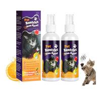 OSDUE Repelentes Orina Spray Gatos, 200ml Spray Antiarañazos Gatos, Evitar Pipi Cat, Eliminador de Olores, No Mancha, Frena los Malos Hábitos para Exterior e Interior Aroma Cítrico a Limón(2 Botellas)
