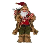 Oshhni Decoración de Papá Noel, Figura de Papá Noel de Pie, Figura Decorativa, Estatua, Decoración Navideña para Mesa, 30 centimetros