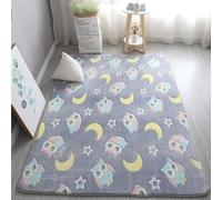 Osifoo Alfombra luminosa que brilla en la oscuridad, para dormitorio, sala de estar, moderna, para decoración del hogar, dormitorio, búho, 120 x 60 cm