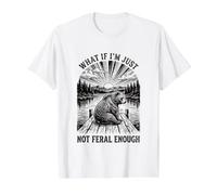 Oso Grizzly ¿Qué Pasa si no Soy lo Suficientemente Salvaje Camiseta gráfica económica, Hombre, Blanco, XL