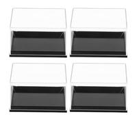 OSOLADY Caja de Almacenamiento de Minerales de Plástico Transparente, 4 Piezas, Estructura Resistente y Apilable para Exhibir Muestras Vida Diaria