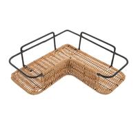 OSOLADY Cesta de Pared esquinera en Forma de L: Organizador de Pared de Mimbre sintético - Estante de Almacenamiento Colgante para baño, Cocina, despensa y lavadero.