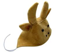 OSOLADY Sombrero con cabeza de toro: tocado de animal de granja - sombrero de vaca de las Tierras Altas para cosplay - accesorio divertido para fotomatón con temática de animales - accesorio de