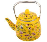OSOLADY Tetera de esmalte vintage: Tetera de calentamiento rápido para preparar té y café - resistente al calor de 3,5 cuartos/3,3 litros para hervir agua al aire libre, estilo rústico o cocina