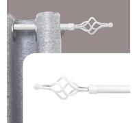 OsoNube - Barra Cortina Blanca Extensible 19mm - Barra Cortinas fina para Salón Dormitorio - Palos Cortinas Delgado Piña
