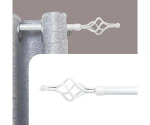 OsoNube - Barra Cortina Blanca Extensible 19mm - Barra Cortinas fina para Salón Dormitorio - Palos Cortinas Delgado Piña