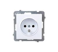Ospel GP-1RZ/m/00 - Toma de corriente (Blanco, IP20, 16 A, 71 mm, 38 mm, 71 mm)